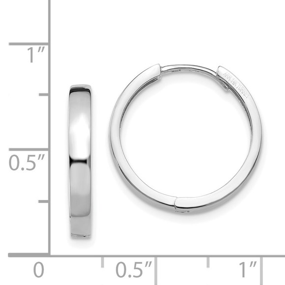 14k White Gold Hinged Earrings - Picture 2 of 4